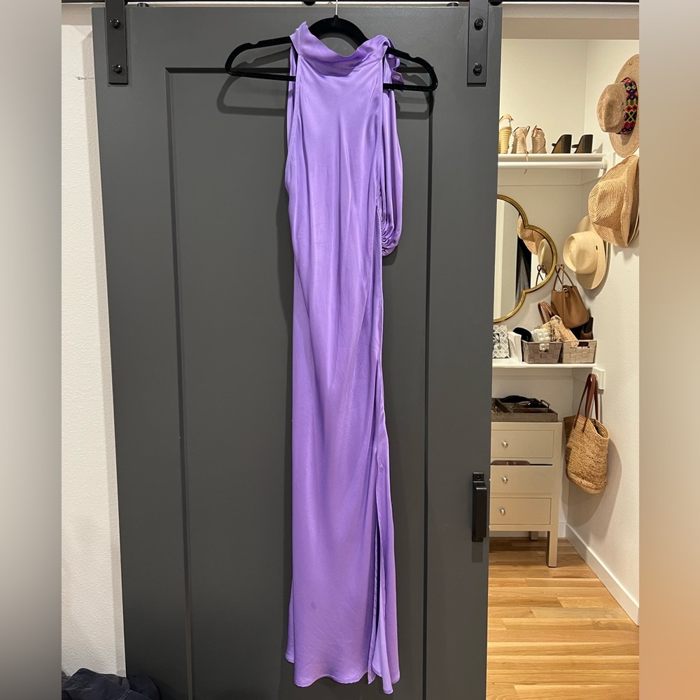 Turquoise Lane Lilac Silk Backless Dress Size Medium